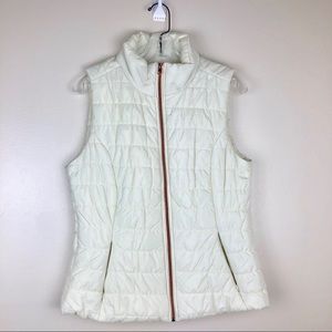 Cambridge Dry Goods Ivory Rose Gold Quilted Vest